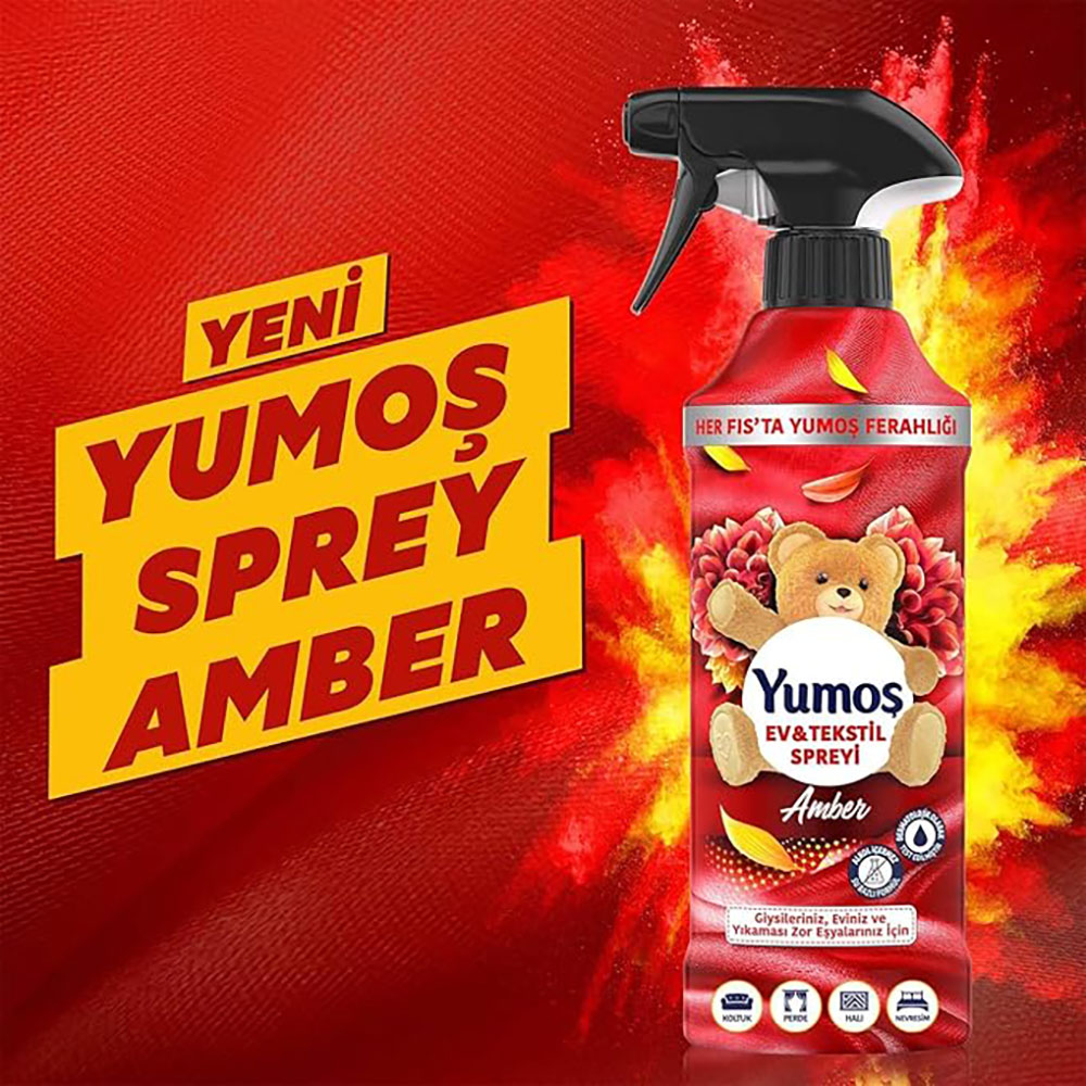 اسپری خوشبو کننده هوا و لباس یوموش قرمز Amber رایحه گل کهربا ۴۵۰ میل 5 اسپری خوشبو کننده هوا یوموش قرمز Amber گل کهربا اورجینال ساخت ترکیه